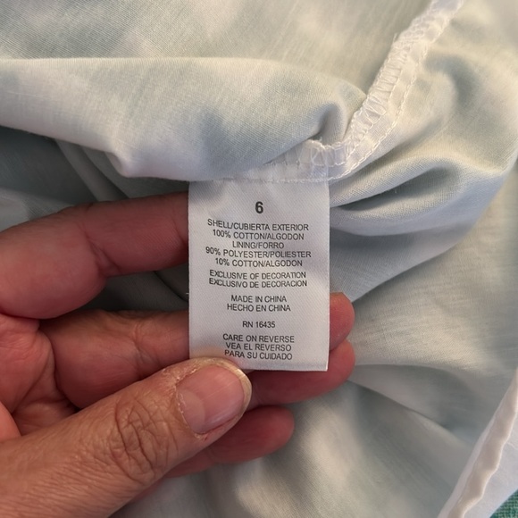 Tahari Girl's Gingham Checked Green & White Spring Fit & Flare Dress Size 6 - Picture 9 of 9